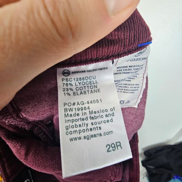 Adriano Goldschmeid AG Red Purple The Legging Super Skinny Women 29R - Picture 7 of 9